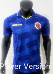 Player Version 1994 Edition Colombia Away Blue Thailand Soccer Jersey AAA-0871 Player Version 1994 Edition Colombia Away Blue Thailand Soccer Jersey AAA-0871