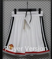 Player Version 26-27 Manchester United Home White Thailand Soccer Shorts-888 Player Version 26-27 Manchester United Home White Thailand Soccer Shorts-888