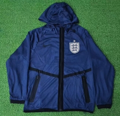 (S-3XL) 26-27 England Royal Blue Hooded Jacket - 2044 (S-3XL) 26-27 England Royal Blue Hooded Jacket - 2044