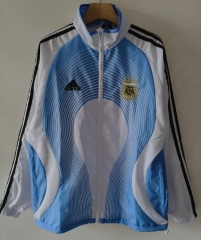 Retro 2006 Argentina White&Blue Trench Coat - 0225