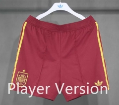 Player Version (S-3XL) 26-27 Spain Dark Red Thailand Soccer Shorts-4563 Player Version (S-3XL) 26-27 Spain Dark Red Thailand Soccer Shorts-4563