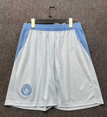 26-27 Manchester City Home White Thailand Soccer Shorts-718 26-27 Manchester City Home White Thailand Soccer Shorts-718