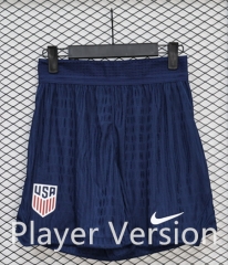 (S-3XL)26-27 Player Version USA Home Royal Blue Thailand Soccer Shorts-888 (S-3XL)26-27 Player Version USA Home Royal Blue Thailand Soccer Shorts-888
