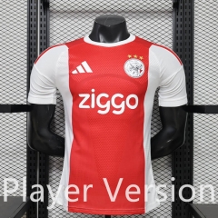 Player Version 26-27 Ajax Home Red Thailand Soccer Jersey AAA-888