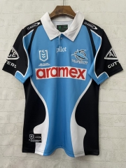 (S-7XL)2026 Sharks Blue Thailand Rugby Shirt (S-7XL)2026 Sharks Blue Thailand Rugby Shirt