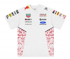 (S-5XL) 2026 F1 Red Bull White Round Neck Racing Suit (S-5XL) 2026 F1 Red Bull White Round Neck Racing Suit