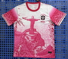 26-27 Jesus Edition Brazil Rose Red Thailand Soccer Jersey AAA-6057 26-27 Jesus Edition Brazil Rose Red Thailand Soccer Jersey AAA-6057