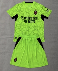 26-27 AC Milan Goalkeeper Fluorescent Green Soccer Uniform-AY 26-27 AC Milan Goalkeeper Fluorescent Green Soccer Uniform-AY
