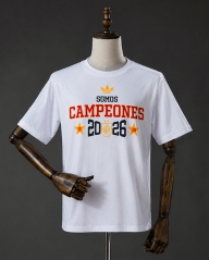 (S-3XL) 26-27 Spain White T-Shirt (S-3XL) 26-27 Spain White T-Shirt