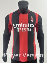 Player Version 26-27 AC Milan Home Red&Black LS Thailand Soccer Jersey AAA-0871 Player Version 26-27 AC Milan Home Red&Black LS Thailand Soccer Jersey AAA-0871