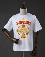 (S-3XL) 26-27 Spain White (Version 2) T-Shirt (S-3XL) 26-27 Spain White (Version 2) T-Shirt
