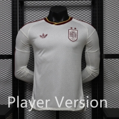 Player Version 26-27 Spain (2 Star) Away White LS Thailand Soccer Jersey AAA-888 Player Version 26-27 Spain (2 Star) Away White LS Thailand Soccer Jersey AAA-888