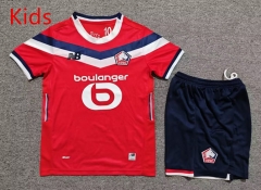 26-27 Lille Home Red Kid/Youth Soccer Uniform-7809 26-27 Lille Home Red Kid/Youth Soccer Uniform-7809