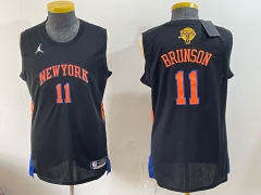 (Logo5) Champion Version New York Knicks #11 Black NBA Jersey-0840 (Logo5) Champion Version New York Knicks #11 Black NBA Jersey-0840