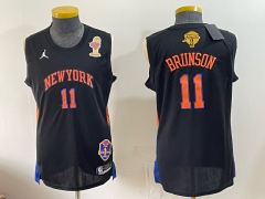 (Logo4) Champion Version New York Knicks #11 Black NBA Jersey-0840 (Logo4) Champion Version New York Knicks #11 Black NBA Jersey-0840