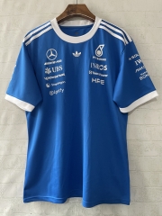 (S-5XL) 2026 Mercedes Blue Fans Edition Formula One Racing Suit (S-5XL) 2026 Mercedes Blue Fans Edition Formula One Racing Suit