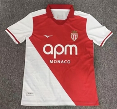 (S-4XL) 26-27 Monaco Home Red& White Thailand Soccer Jersey AAA-8025