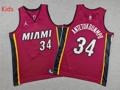 Miami Heat Red Kids/Youth #34 NBA Jersey-1380 Miami Heat Red Kids/Youth #34 NBA Jersey-1380
