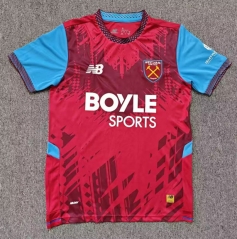 (S-4XL) 26-27 West Ham United Home Red Thailand Soccer Jersey AAA-8025 (S-4XL) 26-27 West Ham United Home Red Thailand Soccer Jersey AAA-8025