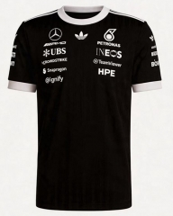 (S-5XL) 2026 F1 Mercedes-Benz Round Neck Black Racing Suit (S-5XL) 2026 F1 Mercedes-Benz Round Neck Black Racing Suit