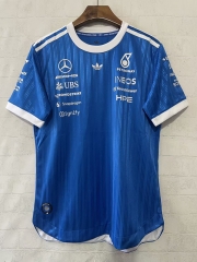 (S-5XL) 2026 F1 Mercedes-Benz Round Neck Blue Racing Suit (S-5XL) 2026 F1 Mercedes-Benz Round Neck Blue Racing Suit
