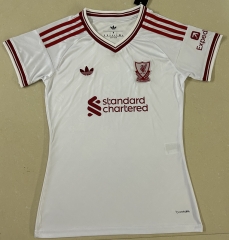 26-27 Liverpool Away White Women Thailand Soccer Jersey AAA-708 26-27 Liverpool Away White Women Thailand Soccer Jersey AAA-708