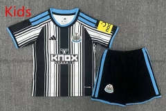 26-27 Newcastle United Home Black&White (With Ads) Kids/Youth Soccer Uniform-7809 26-27 Newcastle United Home Black&White (With Ads) Kids/Youth Soccer Uniform-7809
