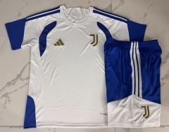 26-27 Juventus White Short-Sleeve Thailand Soccer Tracksuit-815