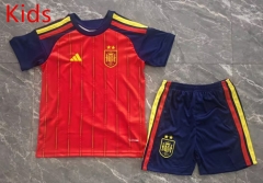 26-27 (2 Star) Spain Home Red Kids/Youth Soccer Uniform-2353 26-27 (2 Star) Spain Home Red Kids/Youth Soccer Uniform-2353