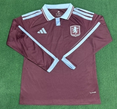 (S-4XL) 26-27 Aston Villa Home Red LS Thailand Soccer Jersey AAA-1424 (S-4XL) 26-27 Aston Villa Home Red LS Thailand Soccer Jersey AAA-1424