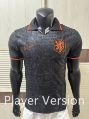 Player Version 26-27 Netherlands Casual Black Thailand Soccer Jersey AAA-4691 Player Version 26-27 Netherlands Casual Black Thailand Soccer Jersey AAA-4691