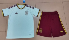 26-27 (2 Star) Spain Away White Kids/Youth Soccer Uniform-718