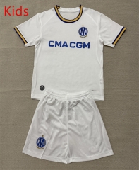 26-27 Olympique de Marseille Home White Kids/Youth Soccer Uniform-AY 26-27 Olympique de Marseille Home White Kids/Youth Soccer Uniform-AY
