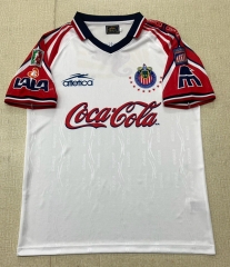 (S-3XL)98-99 Retro Version Deportivo Guadalajara Away White Thailand Soccer Jersey AAA-6895 (S-3XL)98-99 Retro Version Deportivo Guadalajara Away White Thailand Soccer Jersey AAA-6895