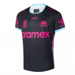 (S-7XL)2026 Sharks Black Thailand Rugby Shirt (S-7XL)2026 Sharks Black Thailand Rugby Shirt