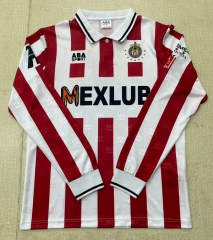 (S-3XL) Retro 97 Deportivo Guadalajara Home Red&White LS Thailand Soccer Jersey AAA-6895 (S-3XL) Retro 97 Deportivo Guadalajara Home Red&White LS Thailand Soccer Jersey AAA-6895