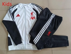 26-27 Liverpool White Kids/Youth Thailand Soccer Jacket Uniform-815 26-27 Liverpool White Kids/Youth Thailand Soccer Jacket Uniform-815