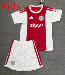26-27 Ajax Hone Red&White Kid/Youth Soccer Uniform-4247