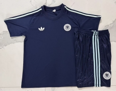 26-27 Germany Royal Blue Short Thailand Soccer Tracksuit-815