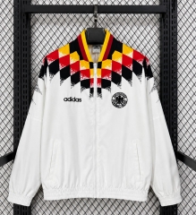 26 World Cup Germany White Transfer-Print Casual TrainingTrench Coat-1020 26 World Cup Germany White Transfer-Print Casual TrainingTrench Coat-1020