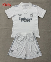 26-27 Commemorate Version Real Madrid White Kids/Youth Soccer Uniform-AY 26-27 Commemorate Version Real Madrid White Kids/Youth Soccer Uniform-AY