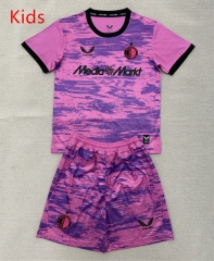 26-27 Feyenoord Rotterdam Goalkeeper Pink Kids/Youth Soccer Uniform-AY 26-27 Feyenoord Rotterdam Goalkeeper Pink Kids/Youth Soccer Uniform-AY