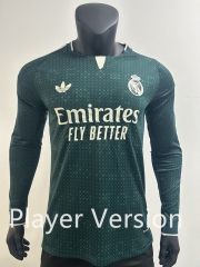Player Version 26-27 Real Madrid Away Green LS Thailand Soccer Jersey AAA-0871 Player Version 26-27 Real Madrid Away Green LS Thailand Soccer Jersey AAA-0871