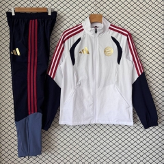 26-27 Bayern München White Soccer Trench Coat Uniform-2315 26-27 Bayern München White Soccer Trench Coat Uniform-2315