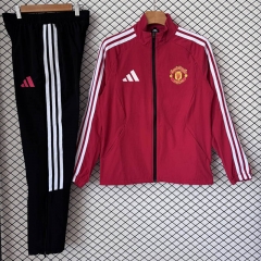 26-27 Manchester United Red Trench Coat Uniform-2315 26-27 Manchester United Red Trench Coat Uniform-2315