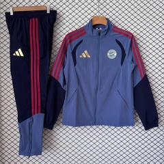 26-27 Bayern München Gray&Blue Soccer Trench Coat Uniform-2315 26-27 Bayern München Gray&Blue Soccer Trench Coat Uniform-2315