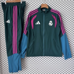 26-27 Real Madrid Dark Green Thailand Trench Coats Uniform-2315 26-27 Real Madrid Dark Green Thailand Trench Coats Uniform-2315