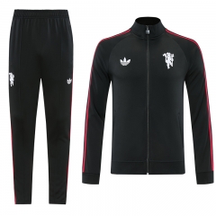 26-27 Manchester United Black Thailand Soccer Jacket Uniform-LH 26-27 Manchester United Black Thailand Soccer Jacket Uniform-LH