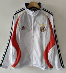 Retro 2006 Germany Single-Sided Embroidered Gray&White Trench Coat-0225 Retro 2006 Germany Single-Sided Embroidered Gray&White Trench Coat-0225