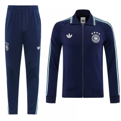 26-27 Germany Royal Blue Thailand Soccer Jacket Uniform-LH 26-27 Germany Royal Blue Thailand Soccer Jacket Uniform-LH